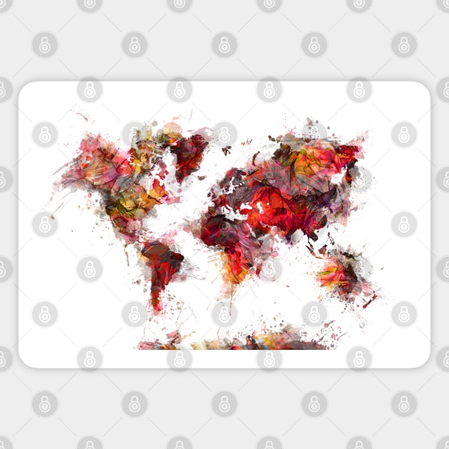 world map red Magnet by JBJart